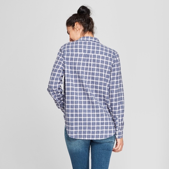 Plus Plaid flannel button down - Picture 3 of 4